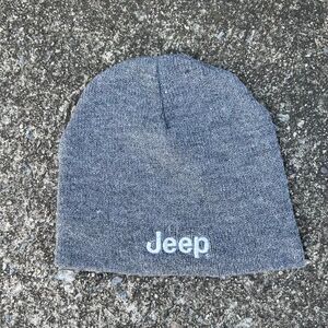 Grey Knit Jeep Winter Hat